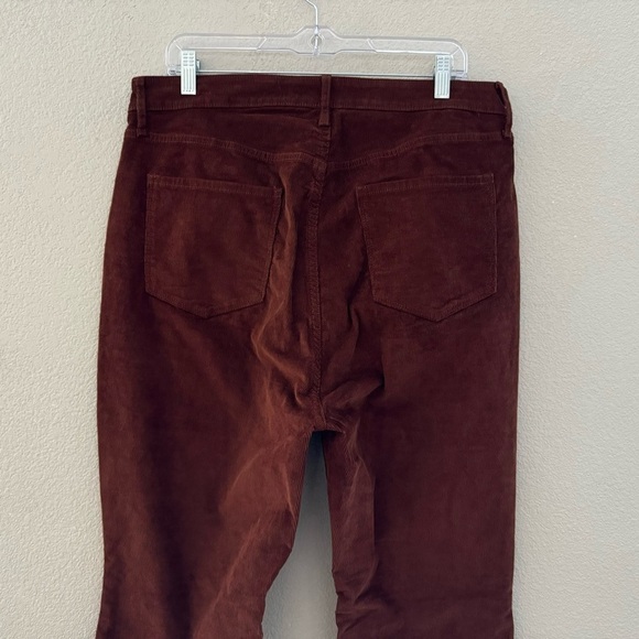 Old Navy Corduroy Pant High Flare Casual Retro Boho Classic Academia Brown 16 - Picture 8 of 11